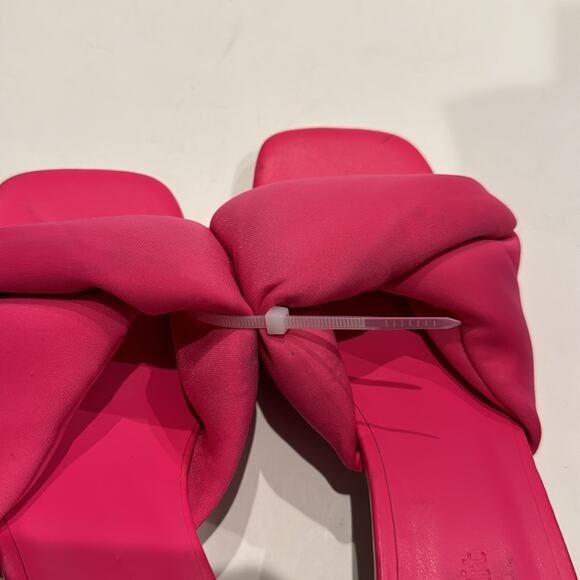 Open Edit NWOT Cleo Sandals in Pink Rouge with Clear Heel. - Picture 10 of 11